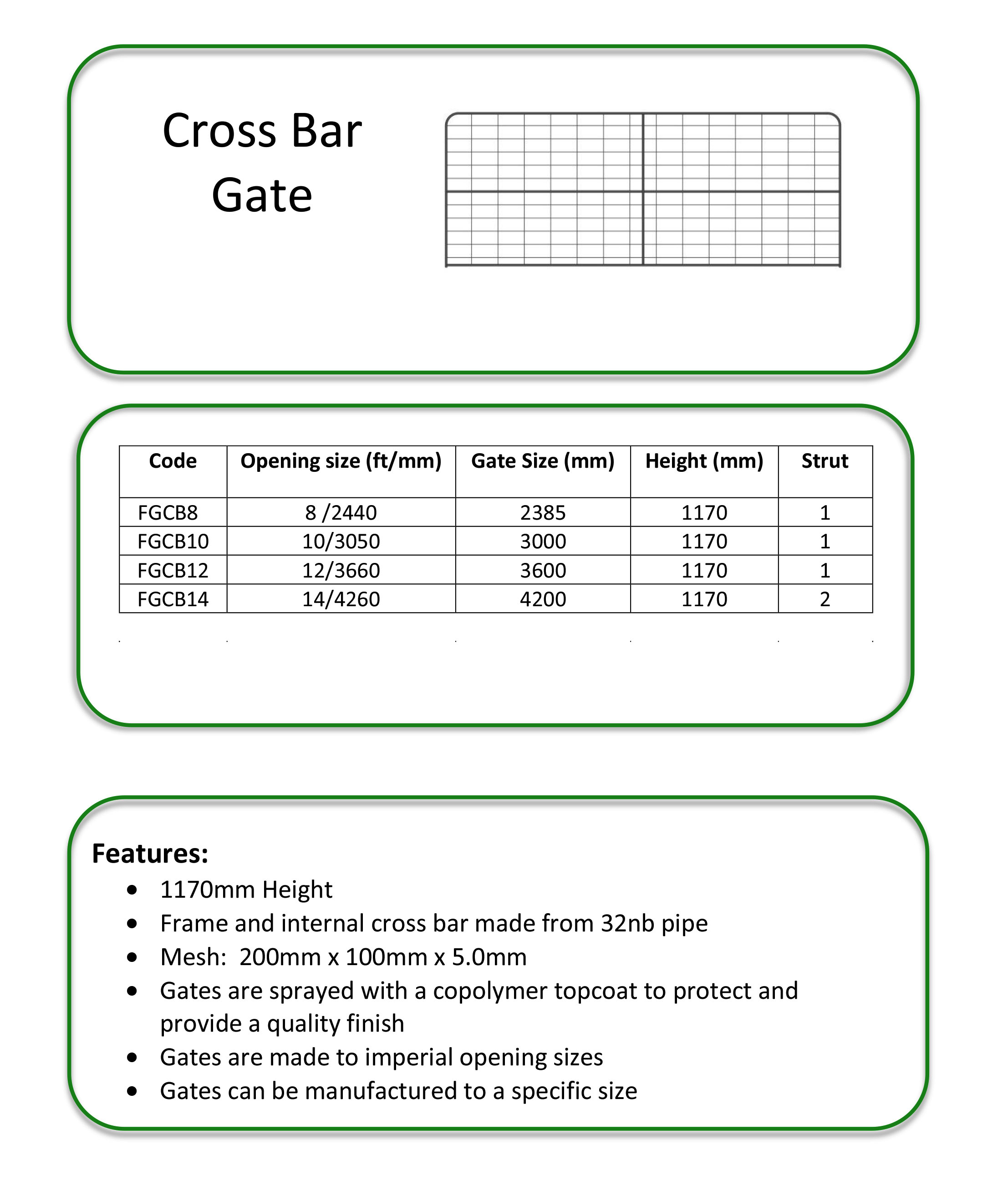 Cross Bar Gate