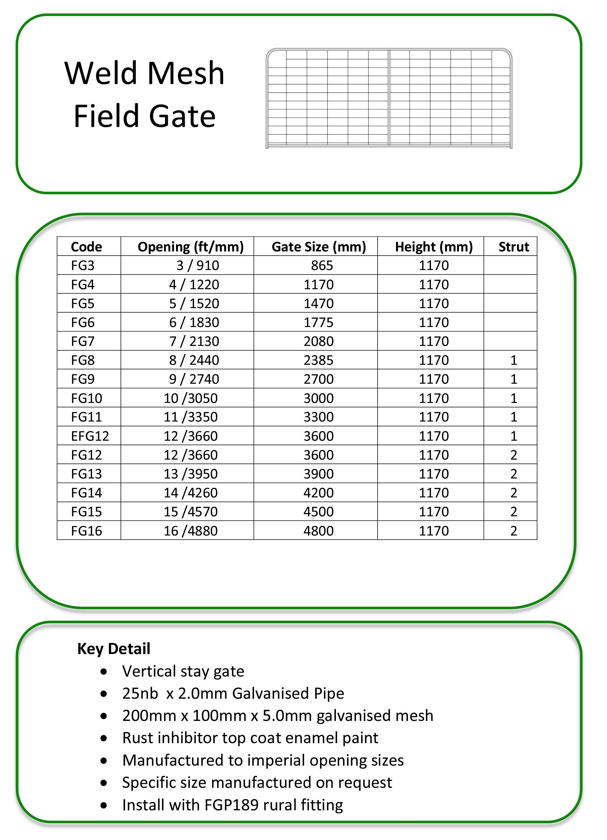 Weldmesh Field Gate